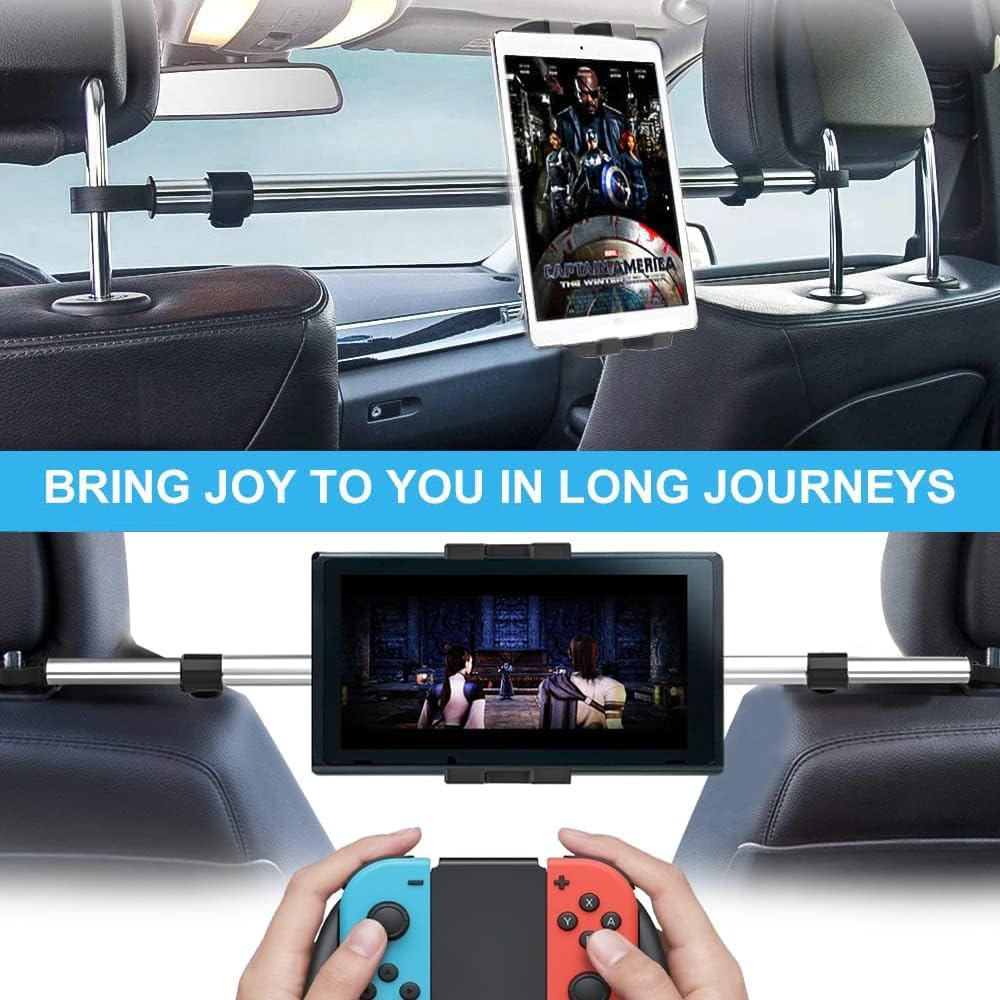 Car Headrest Tablet Holder, Car Back Seat Tablet Mount Kids