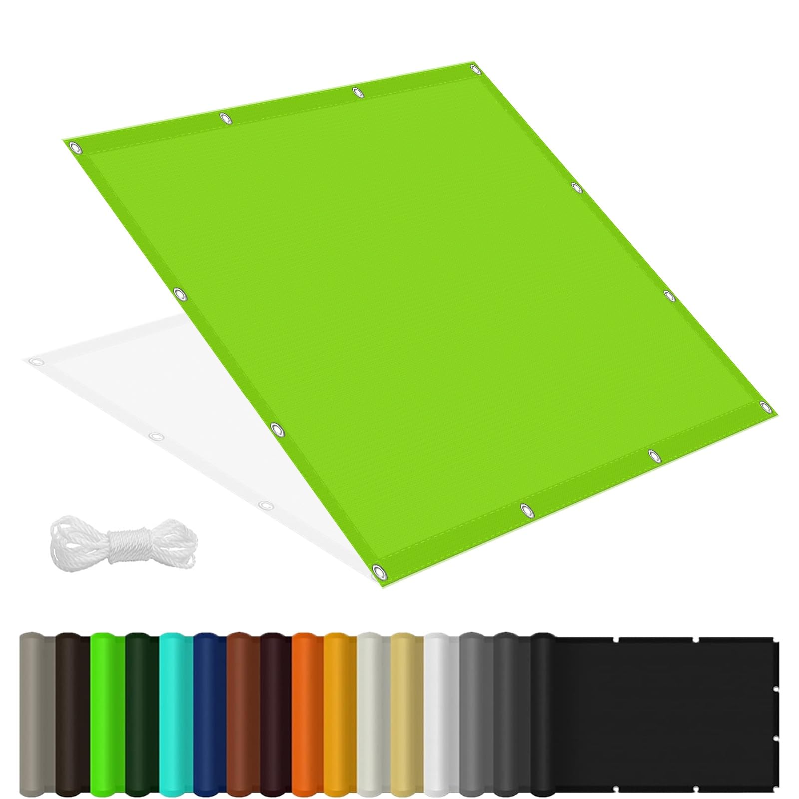 Toile ombrage auvent 3.5x5.5m voile d'ombrage carré imperméable extérieur vert