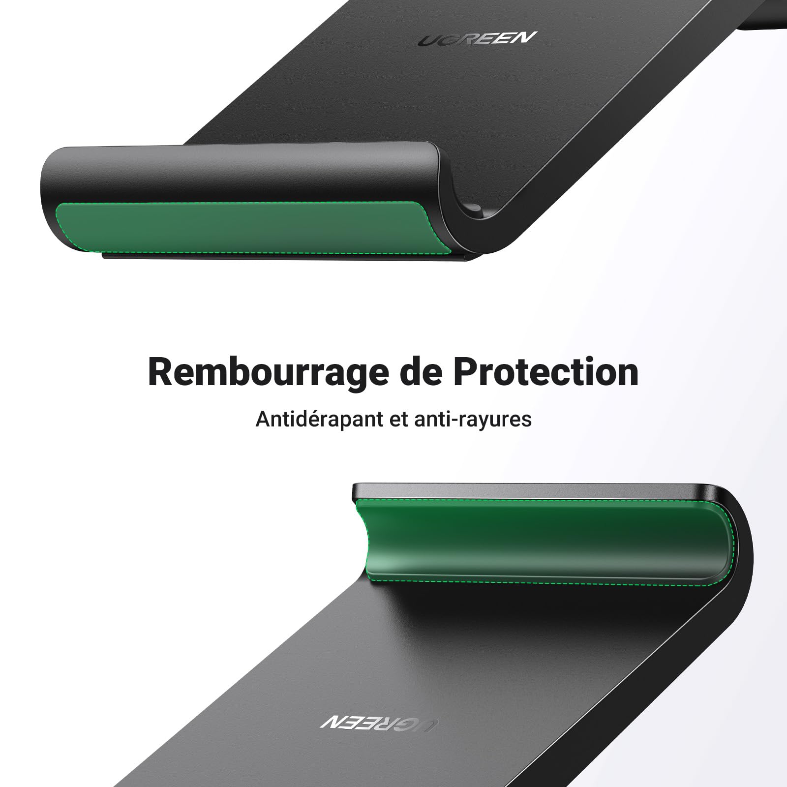UGREEN Support Téléphone Bureau Réglable Pose Smartphone Pliable Compatible avec iPhone 17 Pro Max Air 16 15 14 13 12 Galaxy S25 Ultra S24 S23 S22 Pixel 10 9a 8a 7a Redmi Note (Noir)