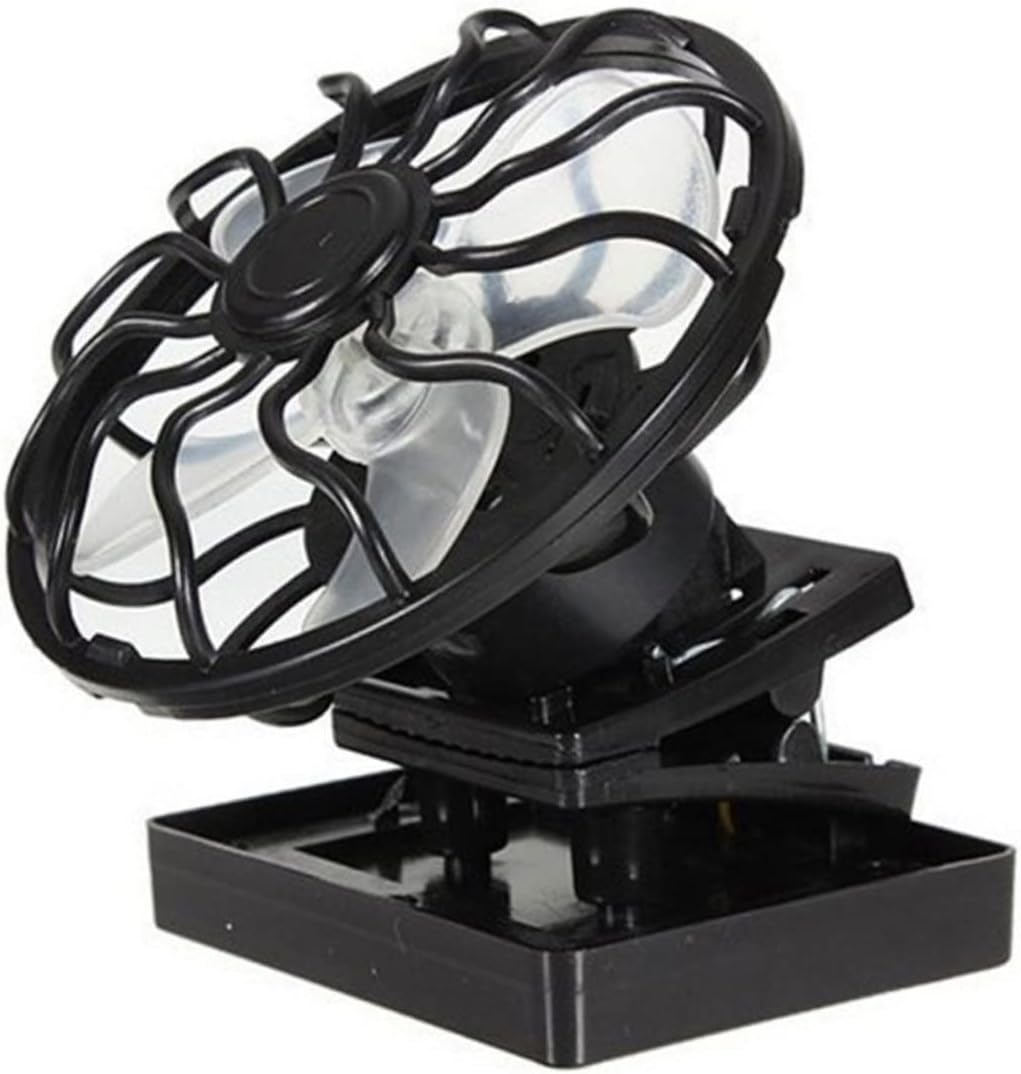 1pc Solar-powered Energy-saving Fan for Home Dorm and Office Black Cooler Installation for Optimal Airflow