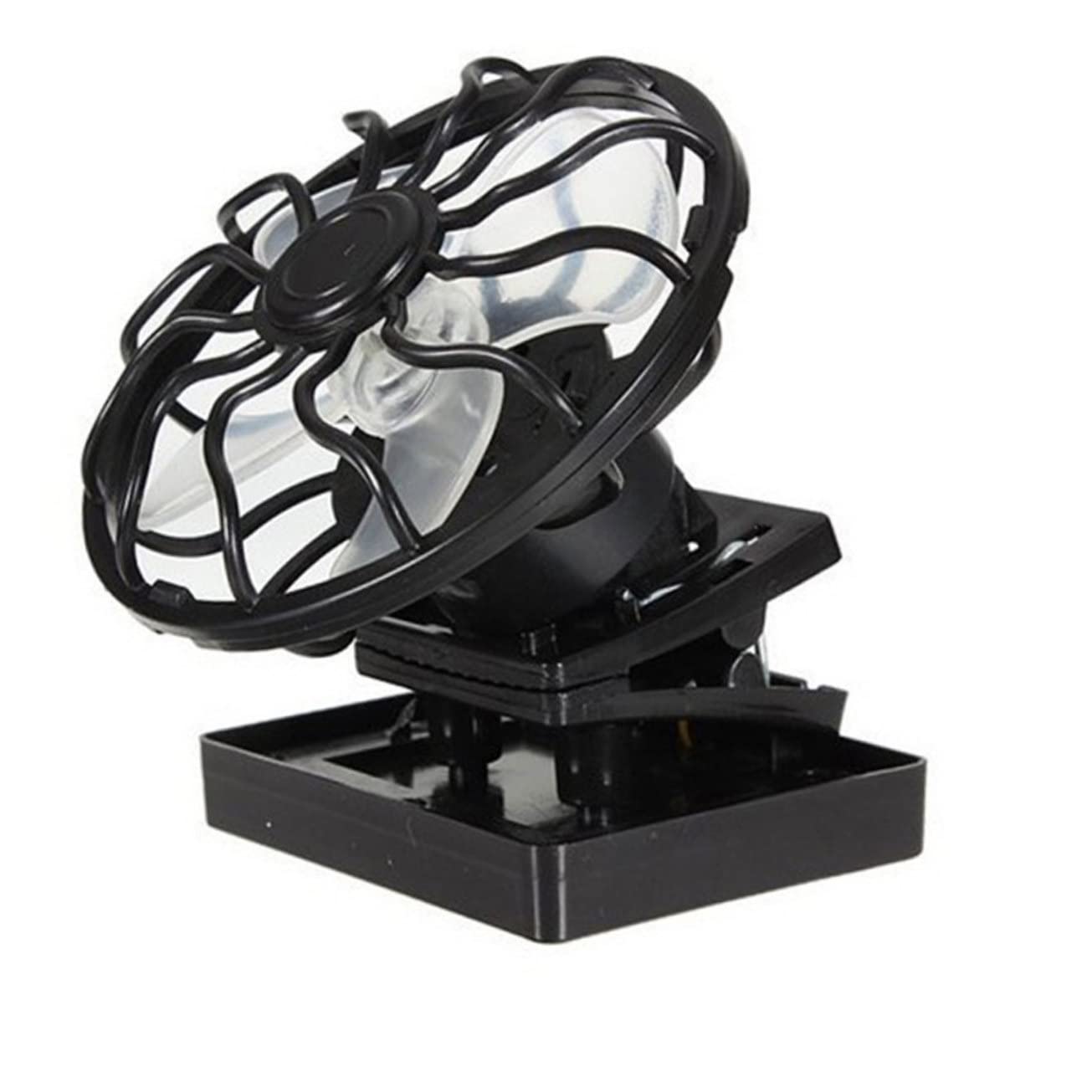 1pc Solar-powered Energy-saving Fan for Home Dorm and Office Black Cooler Installation for Optimal Airflow