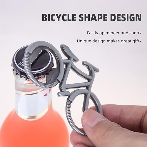 Miniatura 3 de Llavero de aleación de zinc para bicicleta, abrebotellas de cerveza, colgante de automóvil, regalo para familiares y amigos en festivales, ligero y