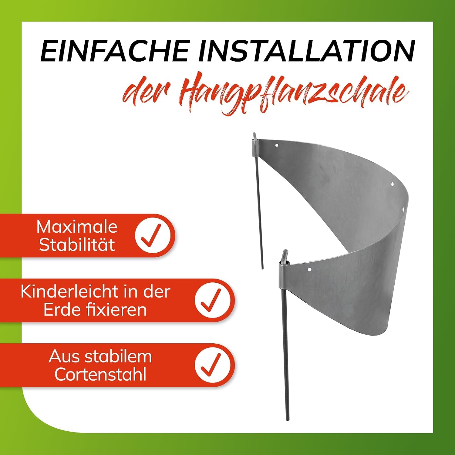 bellissa Hangpflanzschale Collina Corten (5 Stück)