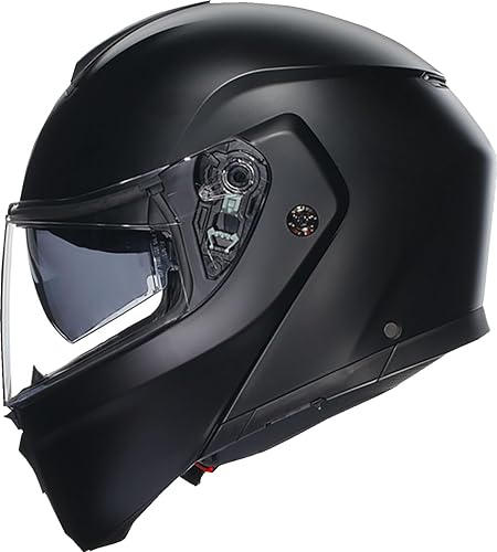 Agv StreetModular - Casco sólido (talla M, negro mate)
