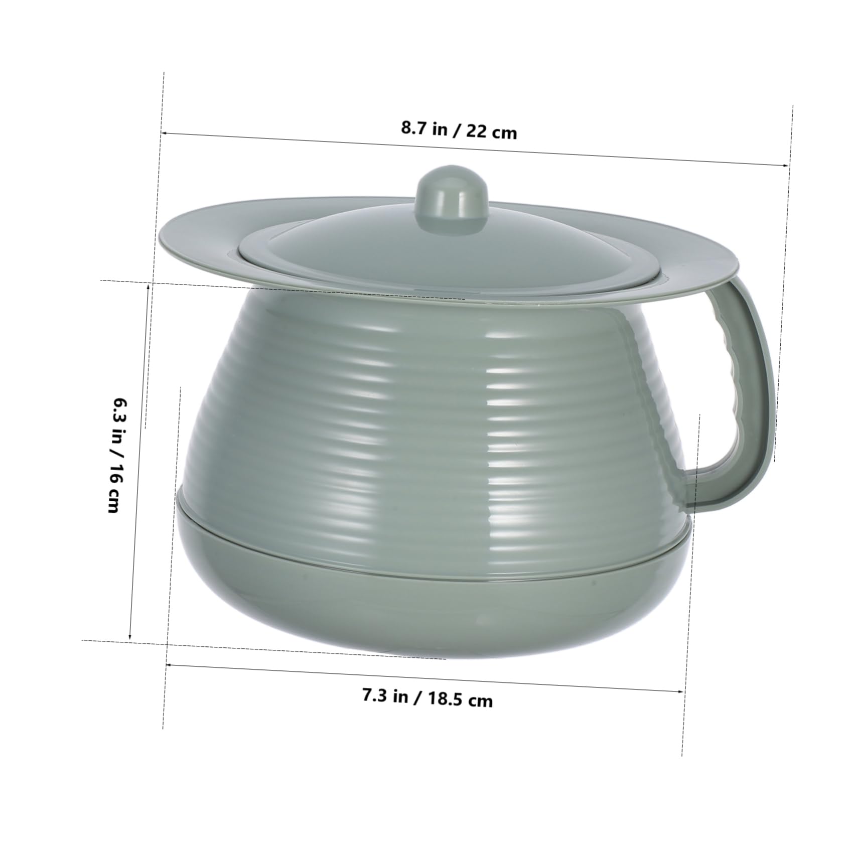 minkissy Plastic Urinal Basin Potty Bedside Urinal Lid Portable Urinal Toilet Chamber Pot Urine Bucket Lid Wide Applicable