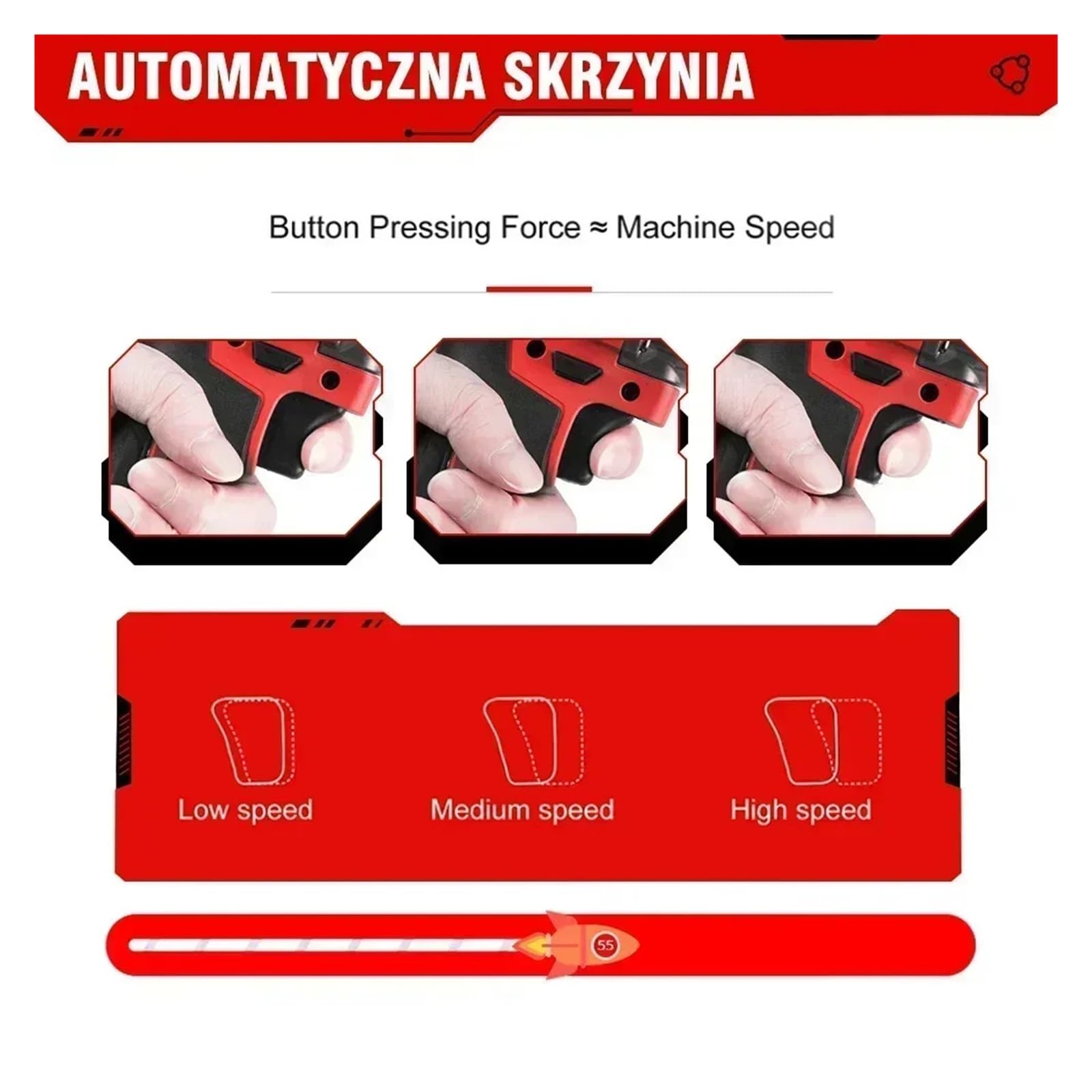 Chiave a percussione Utensile Elettrico for Cacciavite Elettrico Senza Fili con Avvitatore A Percussione Senza Fili da 1200 NM for Batteria da 18 V(Without Battery)