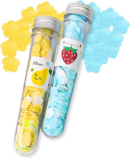 Multibrite Disposable Paper Soap Tube, Mixed Fragrance Paper Soap Sheets, Flower Design, Compact and Portable, Gentle on A...