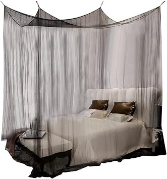 Mosquito Net, Four Corner Post Bed Canopy Mosquito Net Full Queen King Size Bedding