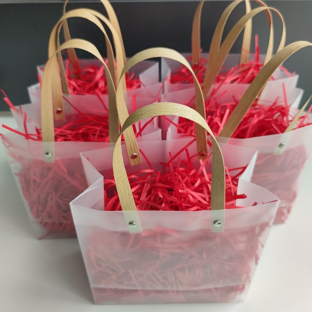 Caja De Regalo De Caramelos De Seda De Papel Triturado De Rafia De