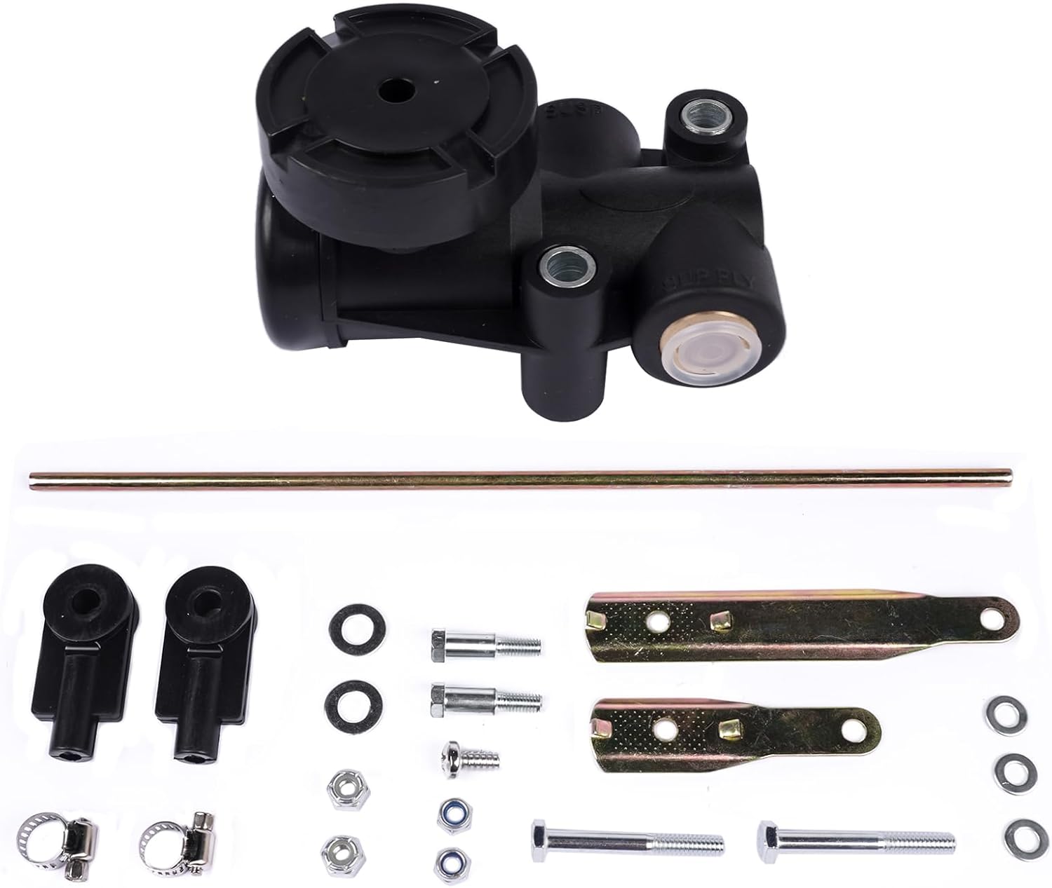 F245563 Air height Leveling Control Valve Kit w/ 1/4" NPT Port Compatible with H'adley H00600P, M'ack 20QE2373, E'uclid E11464, H'aldex KN27201, M'eritor R3011464