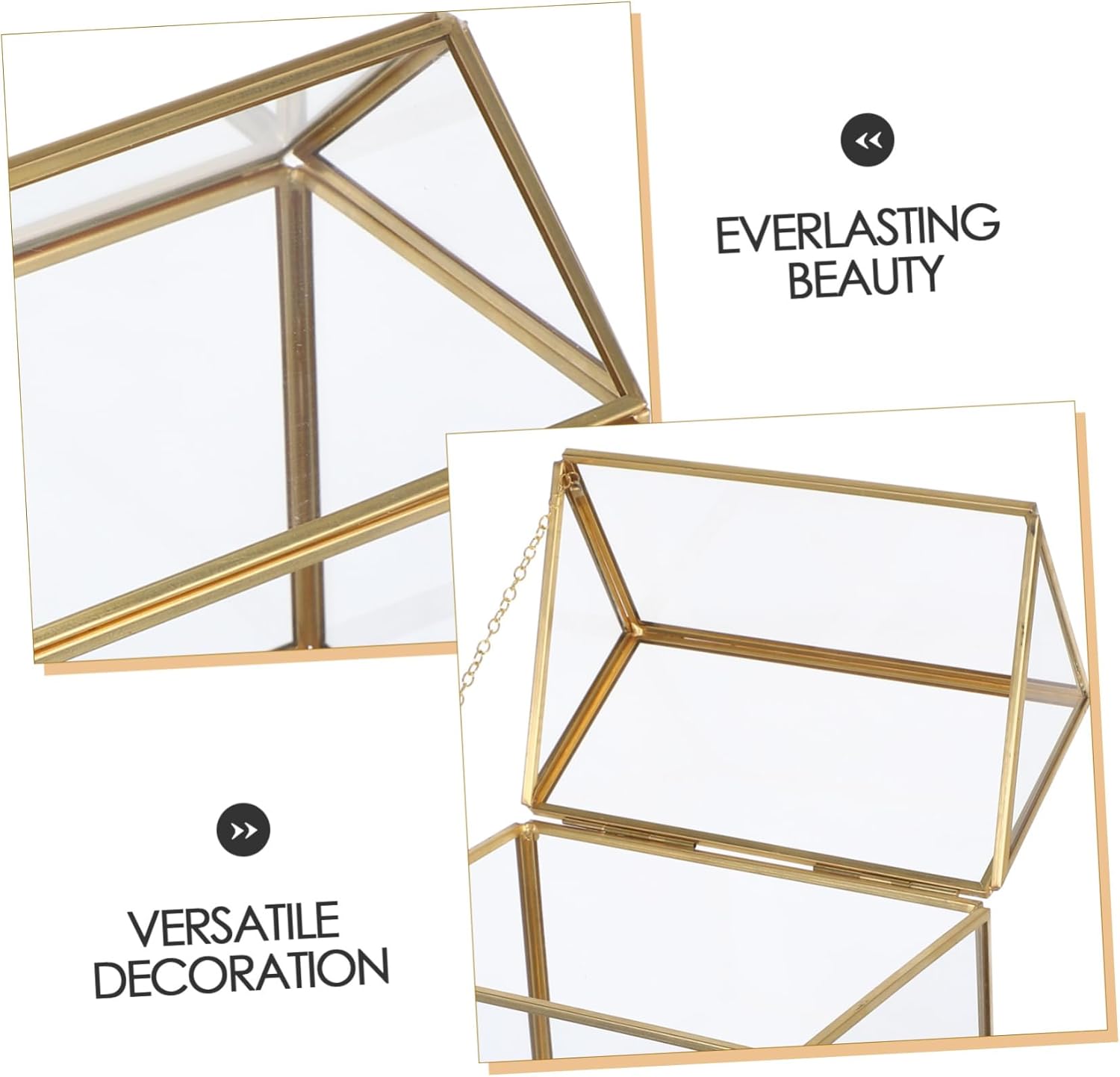 House Terrarium for Indoor Plants Geometric Succulent Garden Planter with Swing Lid Miniature Air Plant Display for Home and Office Decor