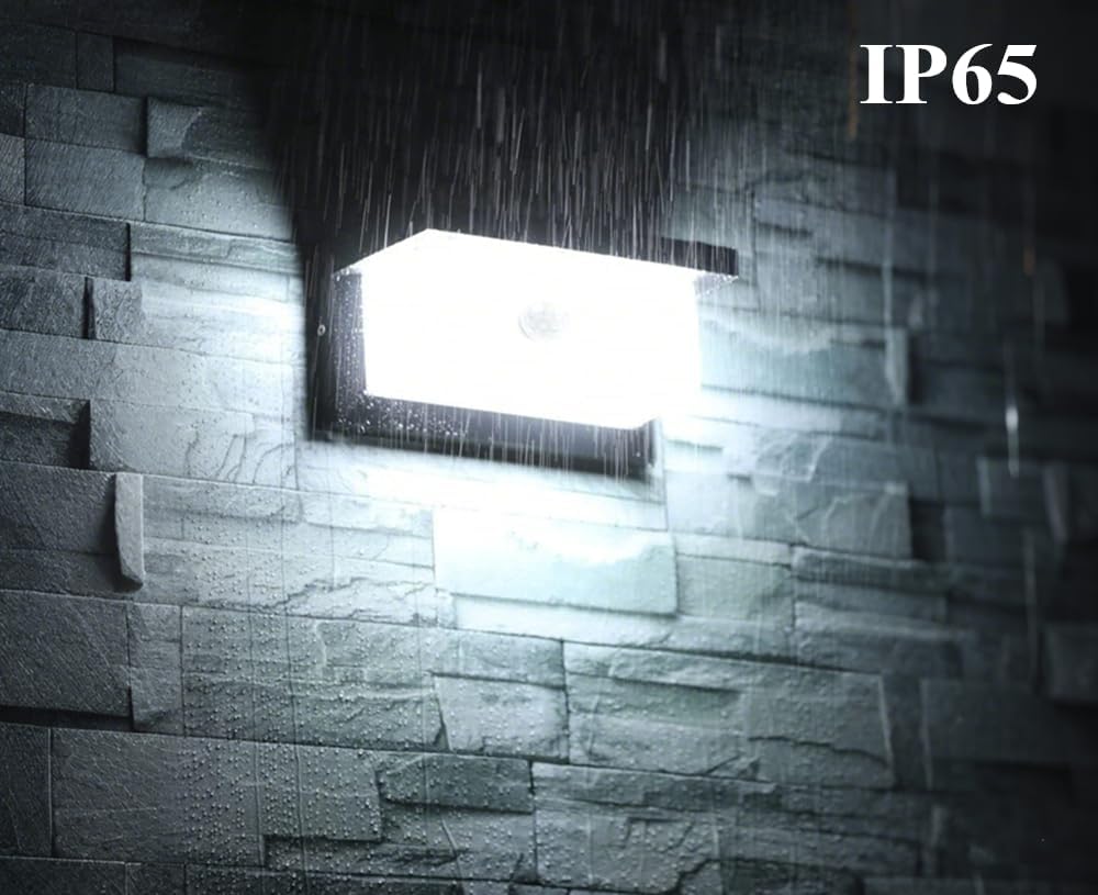 iKenta Motion Sensor Outdoor Porch Lights,18W 6000K IP65 Waterproof Exterior Outdoor Lighting, Wired Wall Sconce Light Fixture Wall Mount Outside Light for Garage Porch Entryway