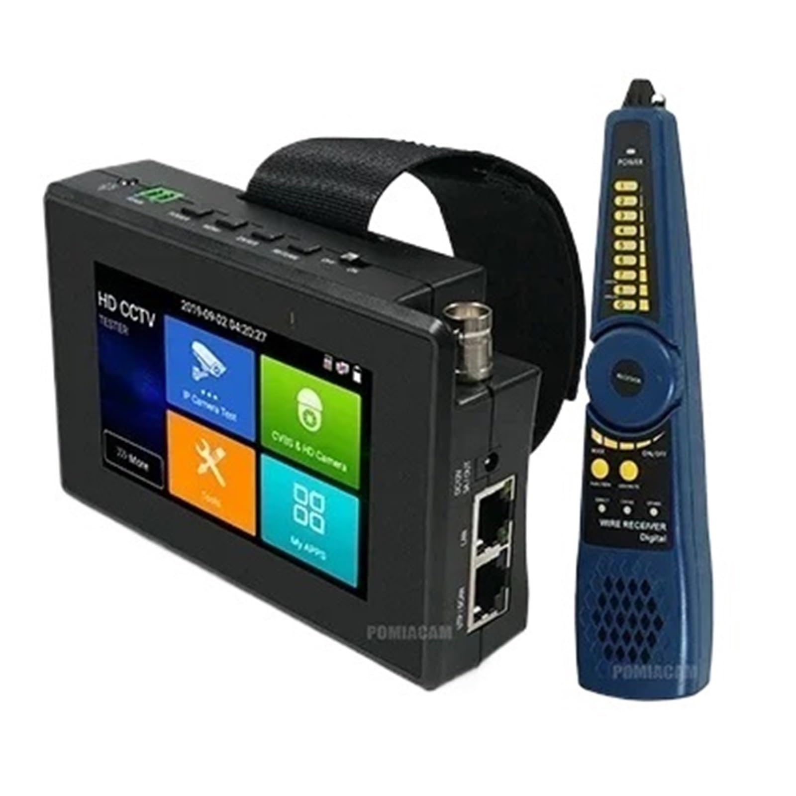 Tester CCTV, Tester CCTV IPC1800SN analogico 4 pollici 5 in 1 8MP TVI AHD CVI e tester telecamera IP 4K H.265 con monitor POE/IP tracciante cavi