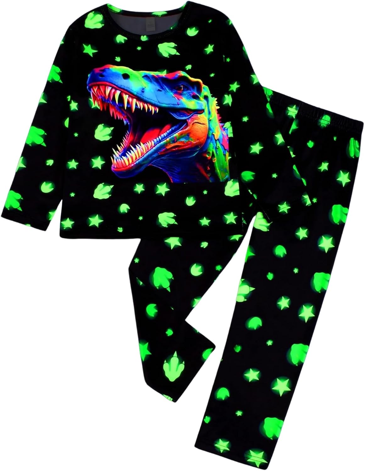 Trsenvrml Boys Pajama Sets for Kids 3D Dinosaur Pajamas 2 Piece Lounge