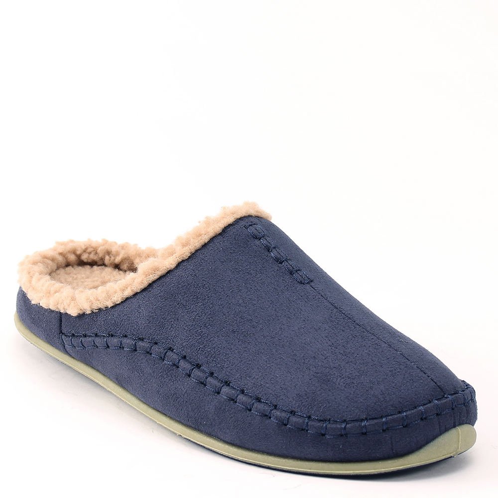 Deer Stags Mens Slip on Slipper, Navy, 11 UK