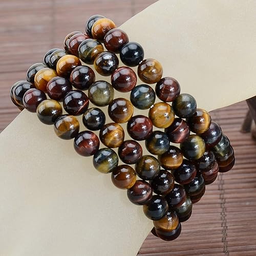Vista 85 de MASSIVE BEADS Pulsera elástica de yoga hecha a mano con piedra natural, cristal curativo, energía, regalos para adultos unisex de 0.157 in, 0.236