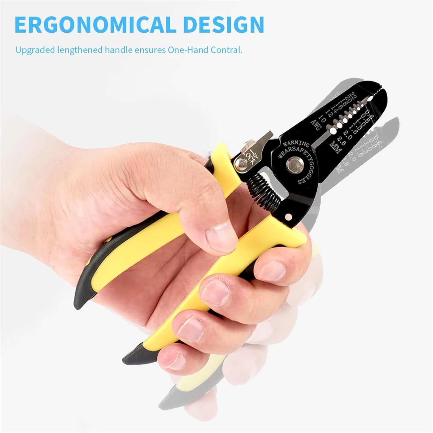 175mm Wire Stripper Multifunctional Electrician Cable Stripper Household Network Cable Wire Stripping Electrician Hand Tool (Color : MT-2019B)
