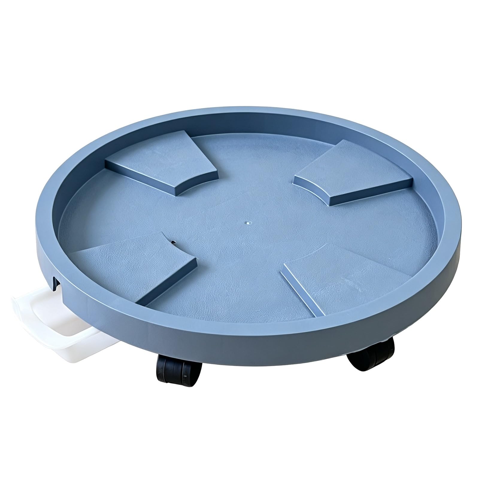 Carrello Portavasi con Ruote e Cassetto di Scarico, Sottovasi Grandi | Carrello per Piante in Plastica Capacità 70kg per Vasi, Interno, Esterno, Giardino, Balcone, Casa(Gray,25.5x9.5cm/10x3.7in)