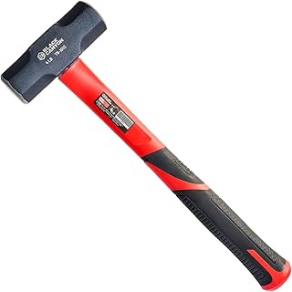 BLACK CANYON 4lb Sledge Hammer With 16 inch Fiberglass Handle, Heavy Duty Small Hammer & Mallet Hammer for Construction, Metalworking and Demolition