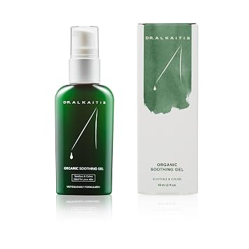 Dr. Alkaitis Organics Soothing Gel - Natural Aloe Vera Gel with Boswellia & Seaweed Complex - Multi-Purpose Serum for Sensitive Skin 60 ml/2 fl oz
