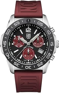 Luminox - パシフィックダイバー クロノグラフ XS.3155.1.M - メンズウォッチ - 男性用腕時計 - 44mm - スイスクォーツ - 200M防水 - サファイアクリスタル - ステンレススチールブレスレット - スイス製, NBRダークレッド。, NBRダークレッド。