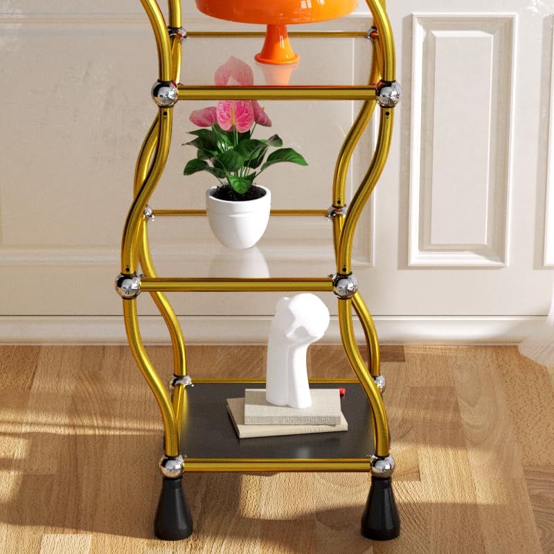 360 Degree Automatic Spinning Shelf With Adjustable Tiers 5-Tier ...