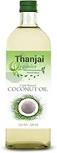 Thanjai Organics Cold Pressed Coconut Oil Chekku | Kacchi Ghani Chemical Free 100% Natural Wood Pressed Coconut Oil (500 Ml)
