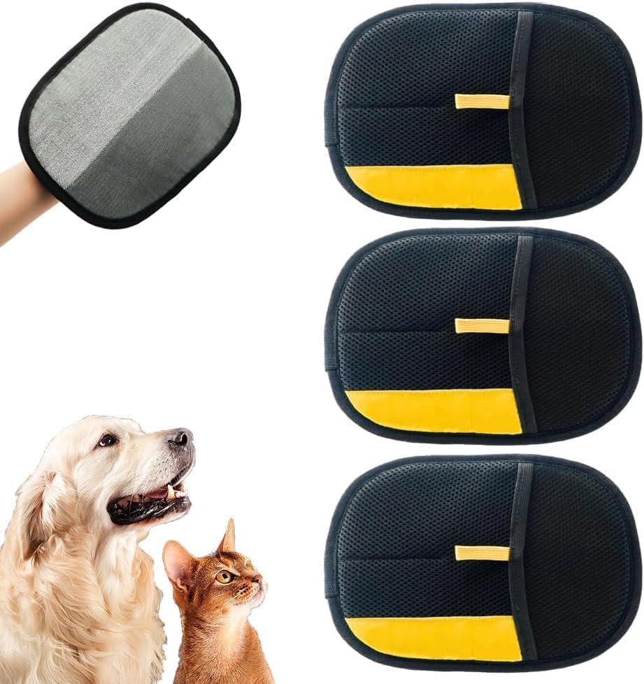 Pet Hair Removal Glove for Dogs & Cats - Reusable Electrostatic Pet Hair Gloves Tool for Clothing, Couch, Carpet, Car Seat