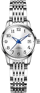 Frauen Mechanische Uhr Damen Elegant Armbanduhren Minimalistisch Automatik Uhr Mode Automatik Edelstahl Uhr Leuchtend Analog Damenuhren