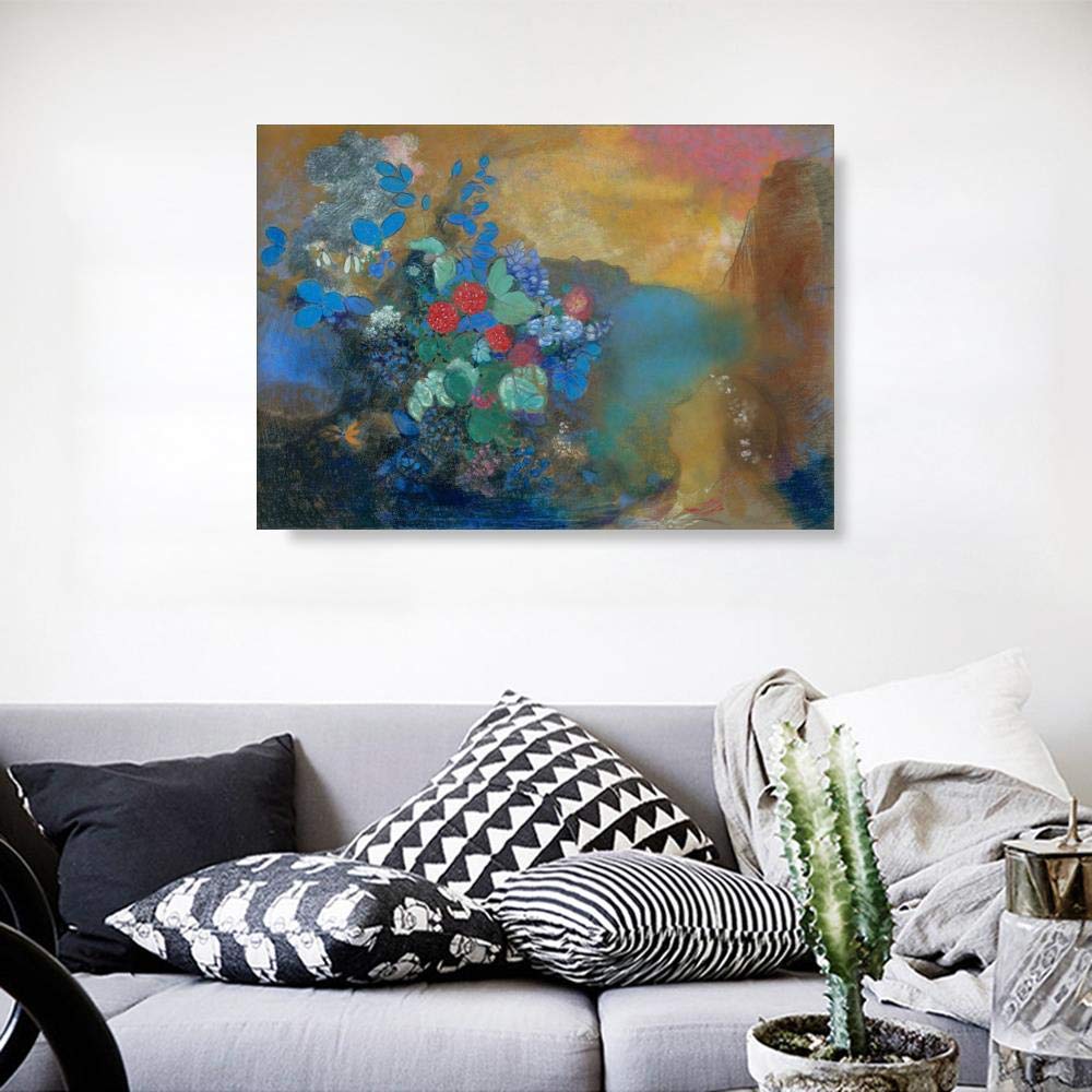 Reproduction Tableau Odilon Redon 'Arbres à Bievres' Sur Toile 75x90 Cm - Lijiang Art