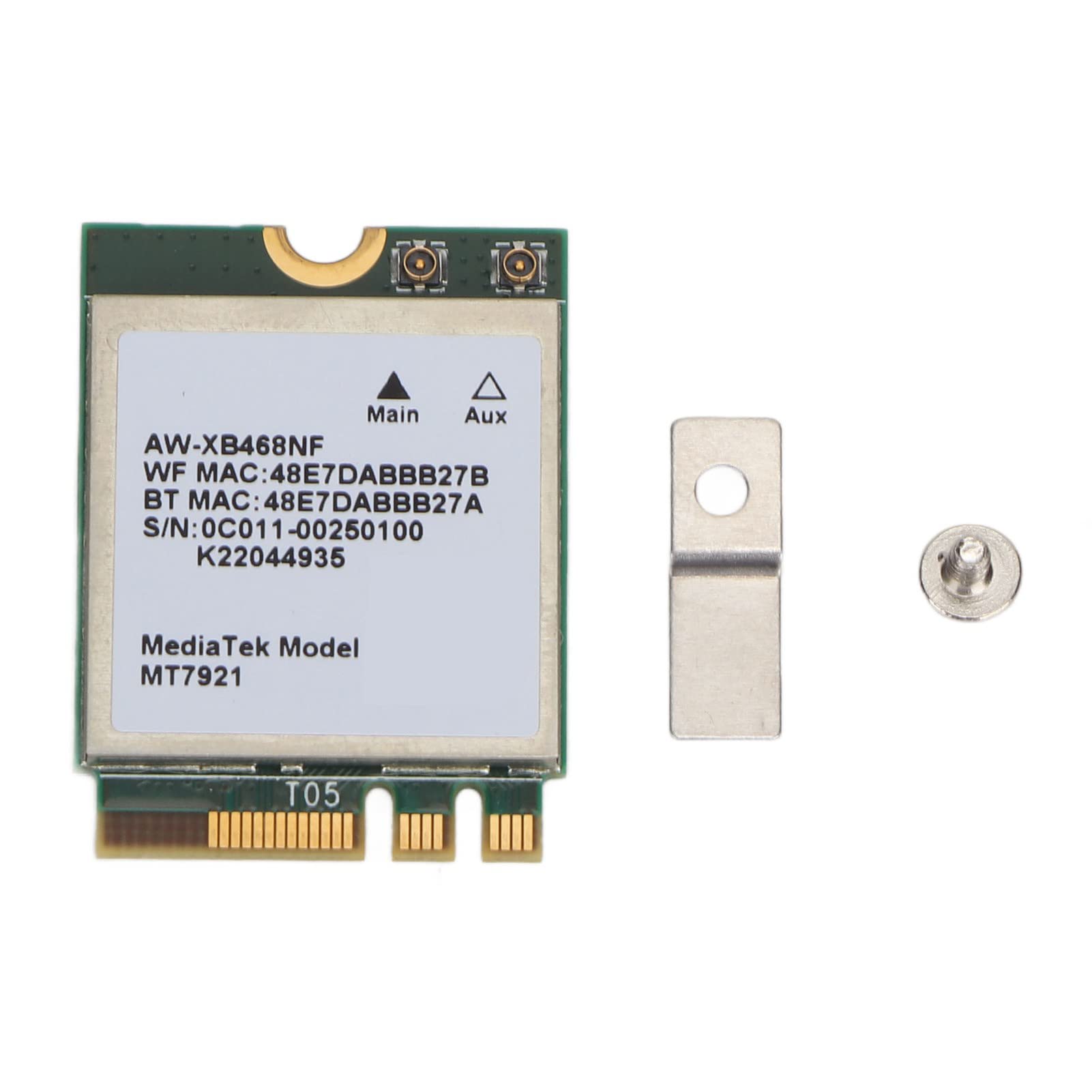 Scheda Mt7921 Ngff M.2, Scheda Wi-Fi Dual Band 2.4ghz 5ghz, Trasmissione Ad Alta Velocità 1800 Mbps, Plug And Play, Scheda PCB di Alta Qualità Resistente All'usura e Durevole, Adatta per Windows 10 11