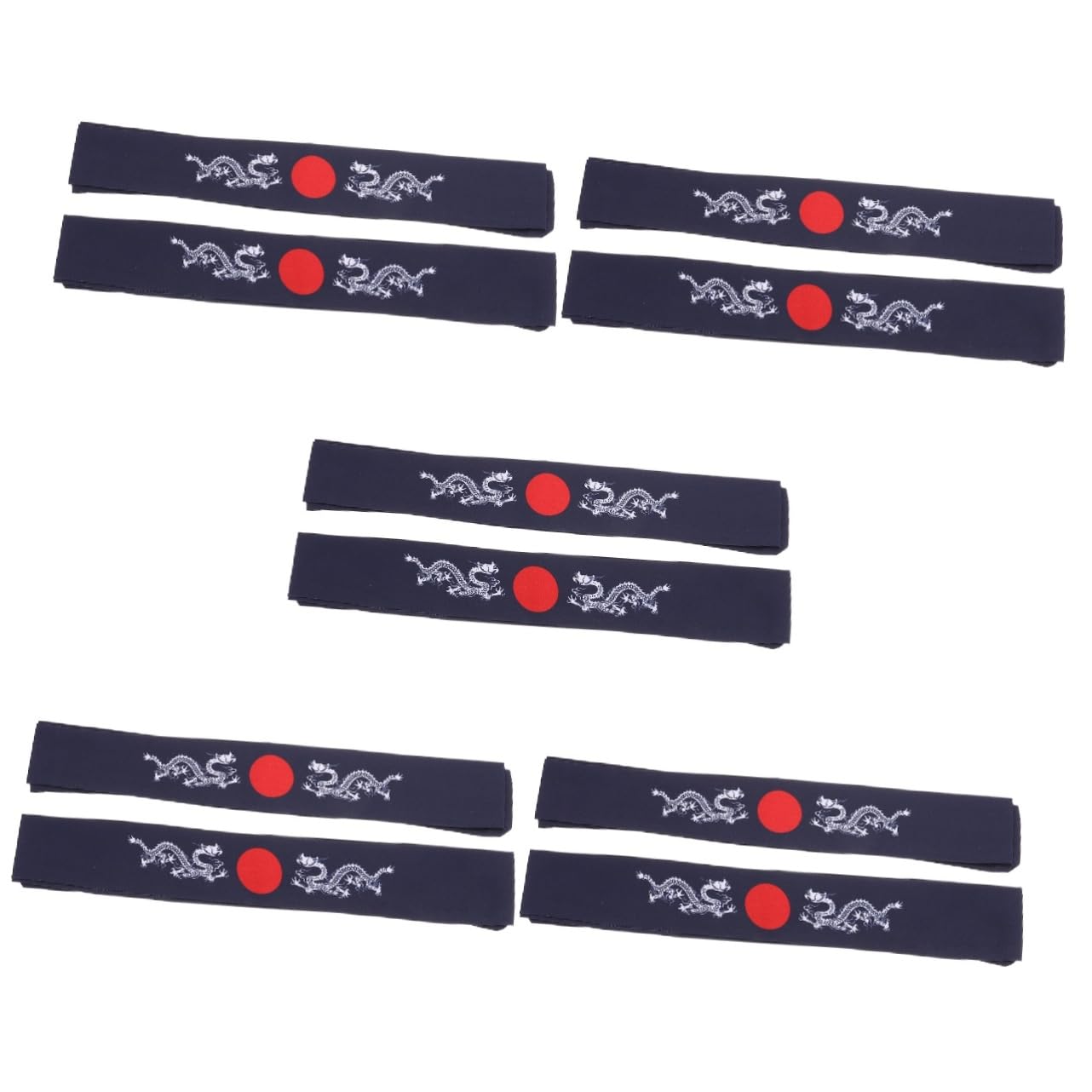 FRCOLOR Bandana Homme Personnalisable 10 Pièces Bandeau Bushido Bandeau Running Sport Traditionnel De Chef Bandana Groupe De Style D'entraînement Coton