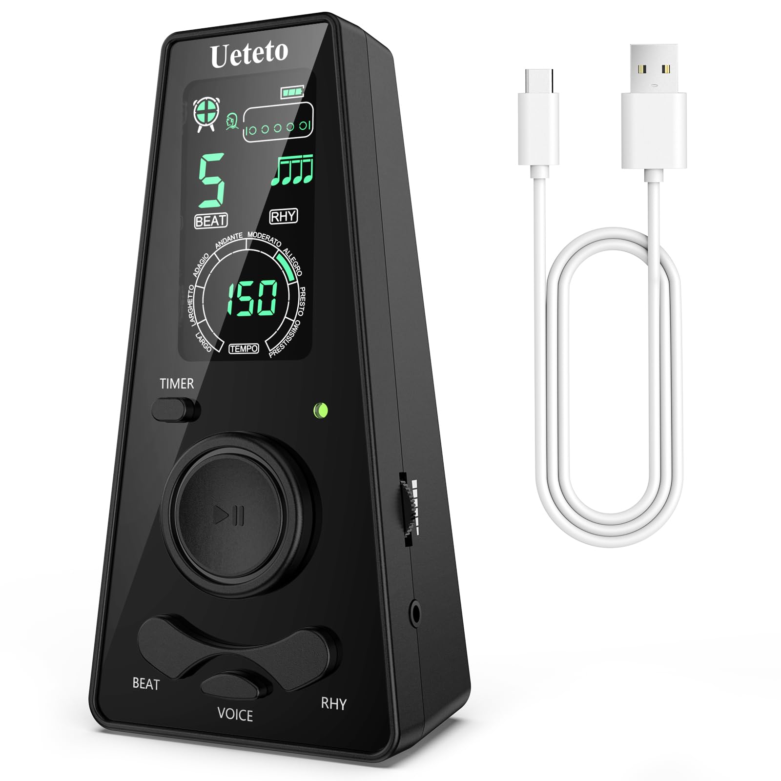 Amazon.com: Ueteto Digital Metronome for Piano, Guitar, Drum