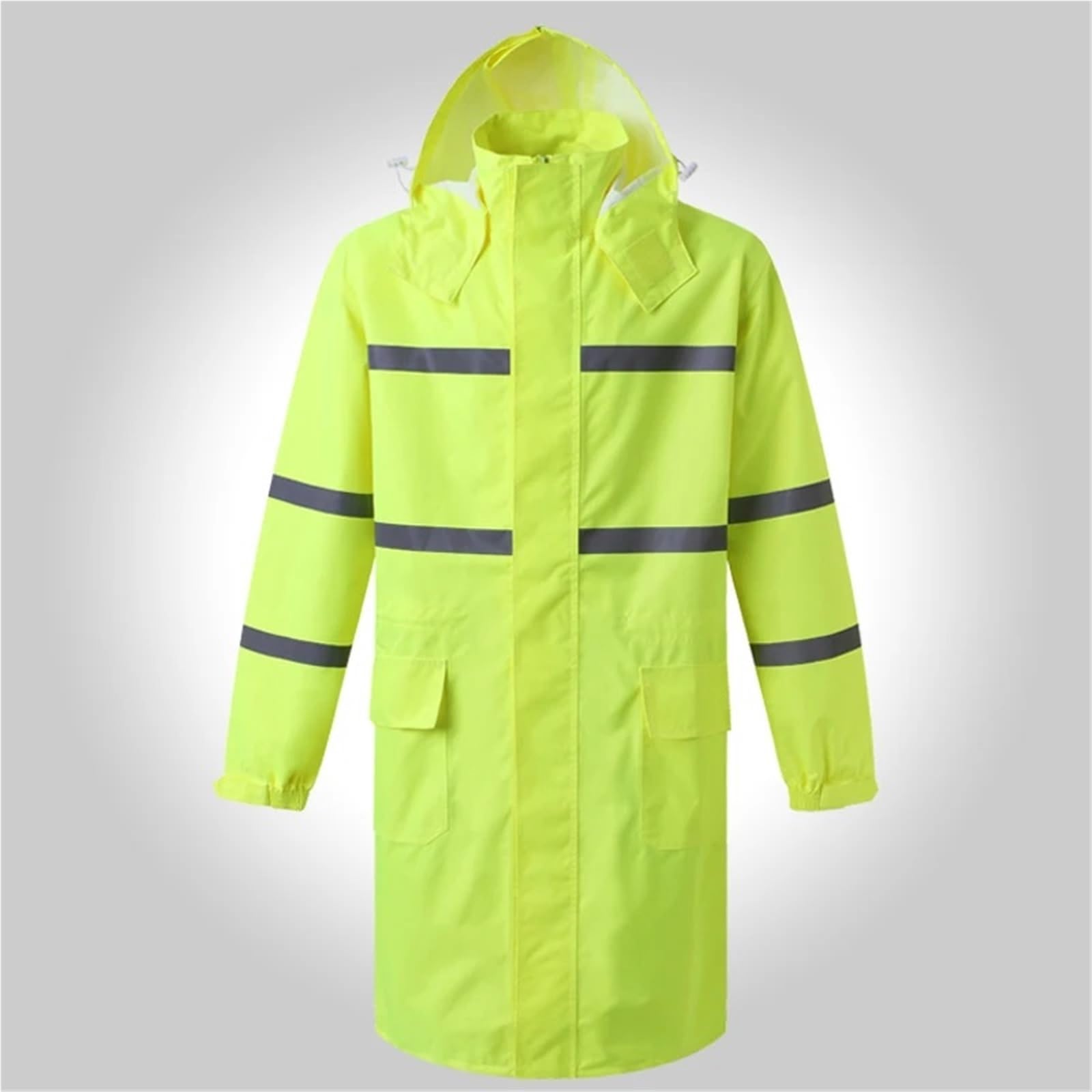 Chaqueta reflectante ligera con capucha for lluvia, ropa de seguridad de alta visibilidad for hombres y mujeres, chaqueta impermeable for exteriores. chaleco reflectante