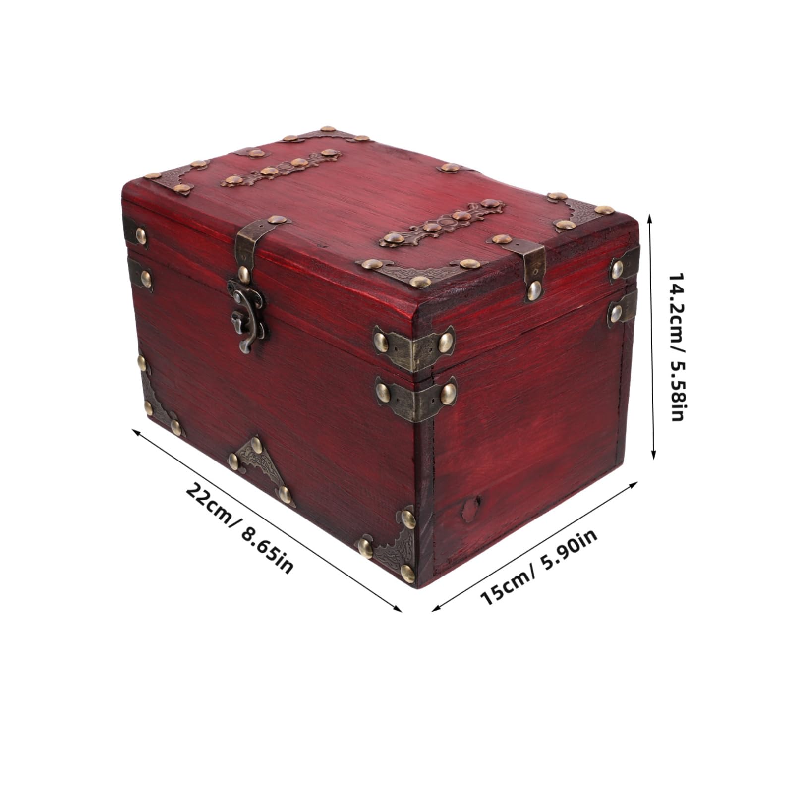 ULTECHNOVO Vintage Jewelry Box Wooden Storage Box Multifunctional Decorative Chest
