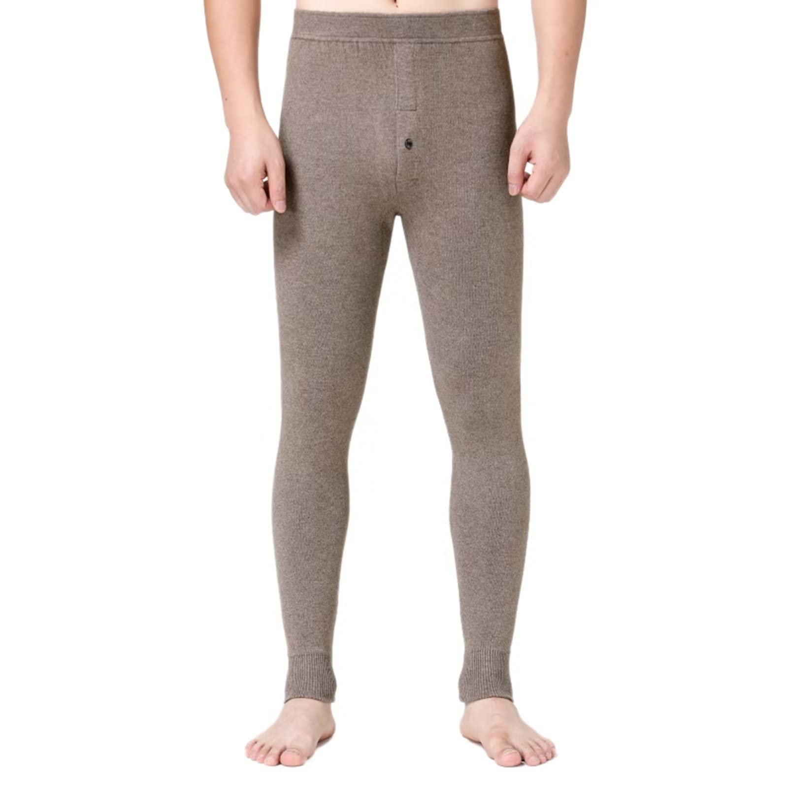 HNVAVQ Calzoncillos térmicos 100% cachemira, cálidos, de capa base, pantalones para hombre y mujer, ropa interior térmica, A (hombre), Large
