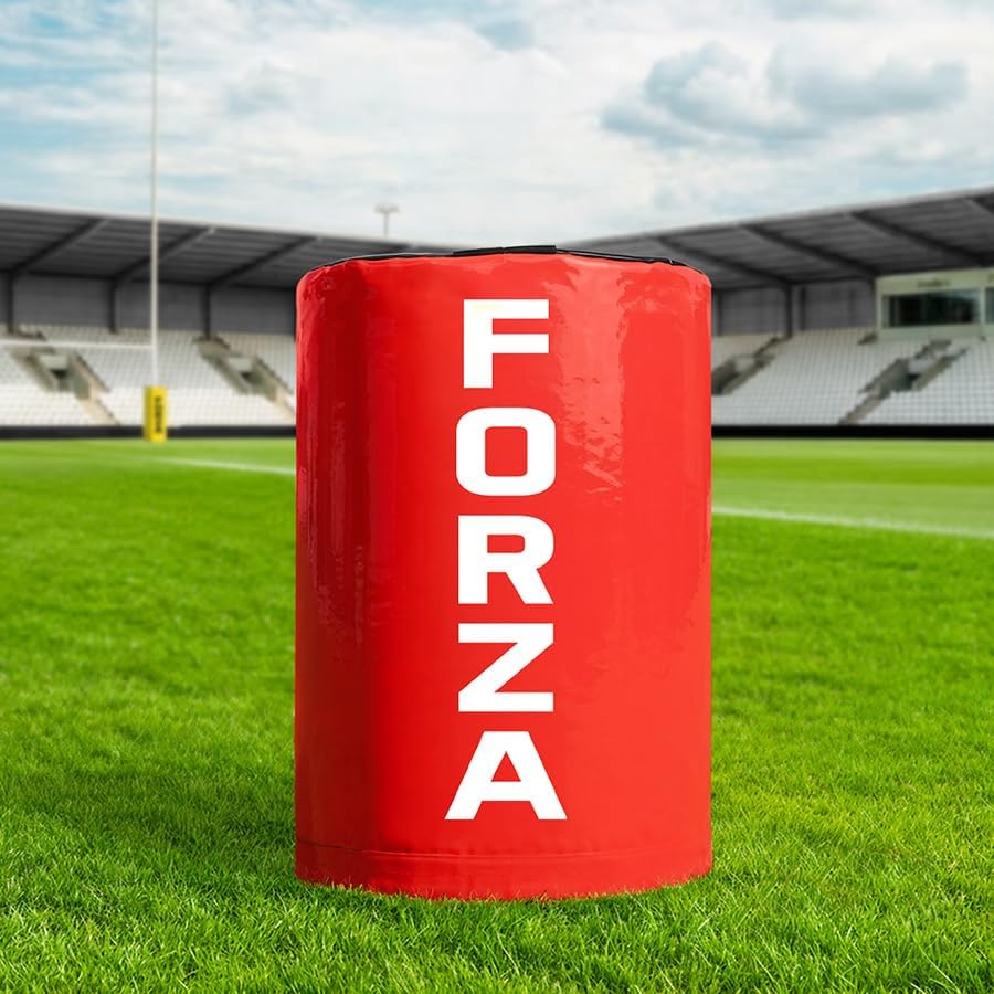 FORZA Low Height Rugby Tackle Bag – Pro Model Contact Training Pad with Shock Reducing Foam Core, 615gsm Reinforced Cover & Padded Handles – Junior to Senior Rugby Practice Bag