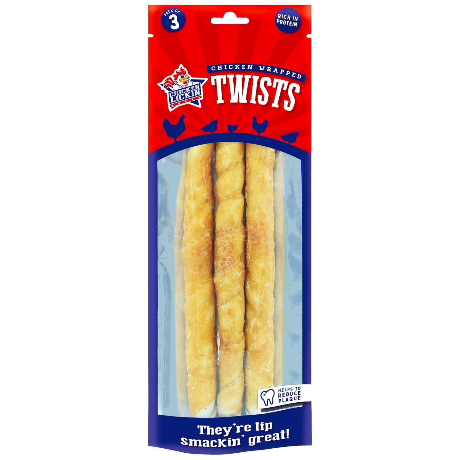 ark future Chicken Lickin' Savory Chew Treats for Dogs- Chicken Wrapped Twists-3Pack, 1 count (Pack of 3)
