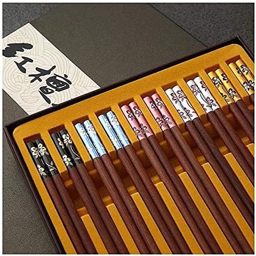 koreanische essstäbchen chopsticks24,5 cm große Essstäbchen, wiederverwendbares Essstäbchen-Set aus natürlichem Palisander, ohne Farbe, ohne Wachs
