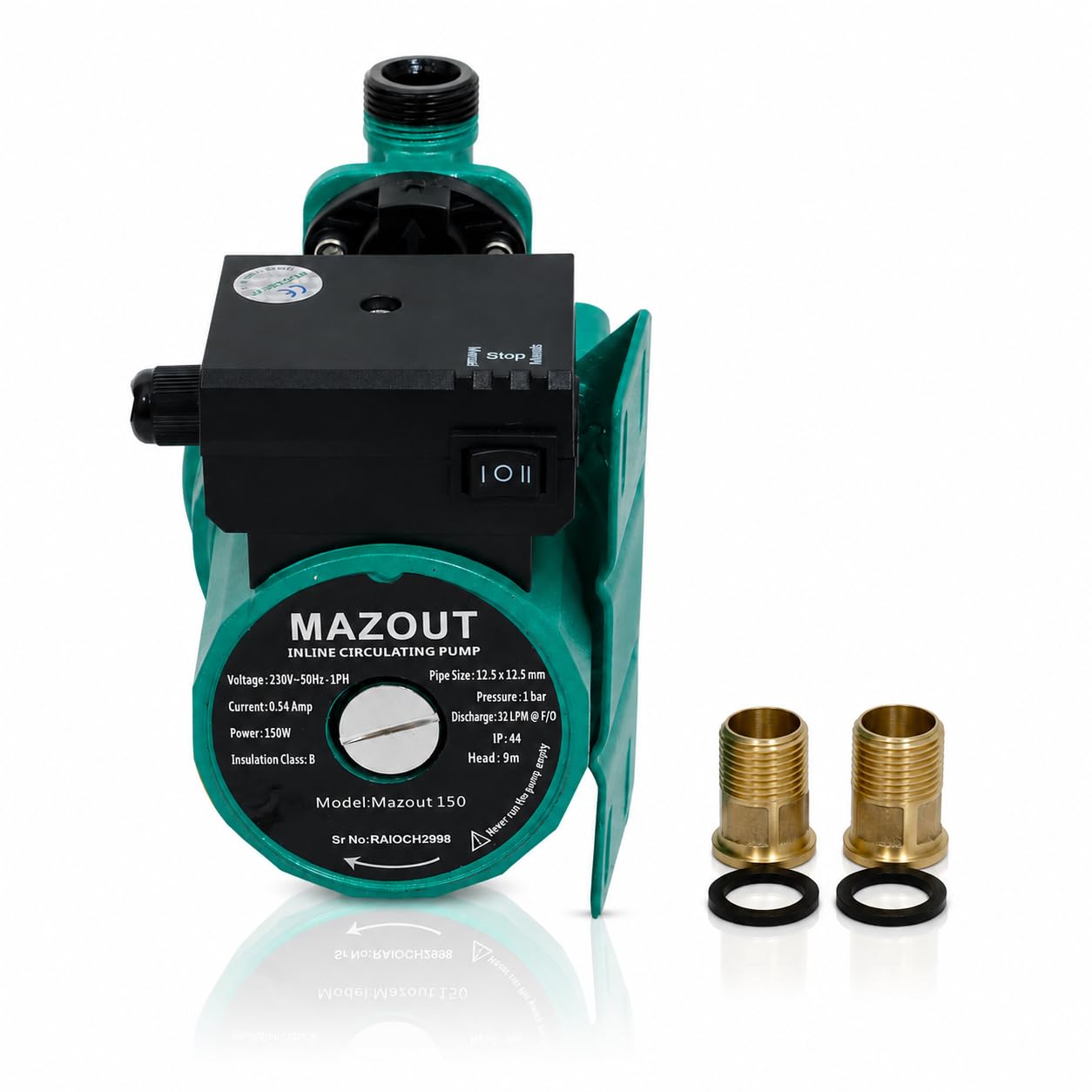 MAZOUT Inline Circulatory Automatic Water Pressure Pump with Wall Mounting Bracket Suitable for Hot Water Circulation, Washing Machine, RO & Shower-picture-29