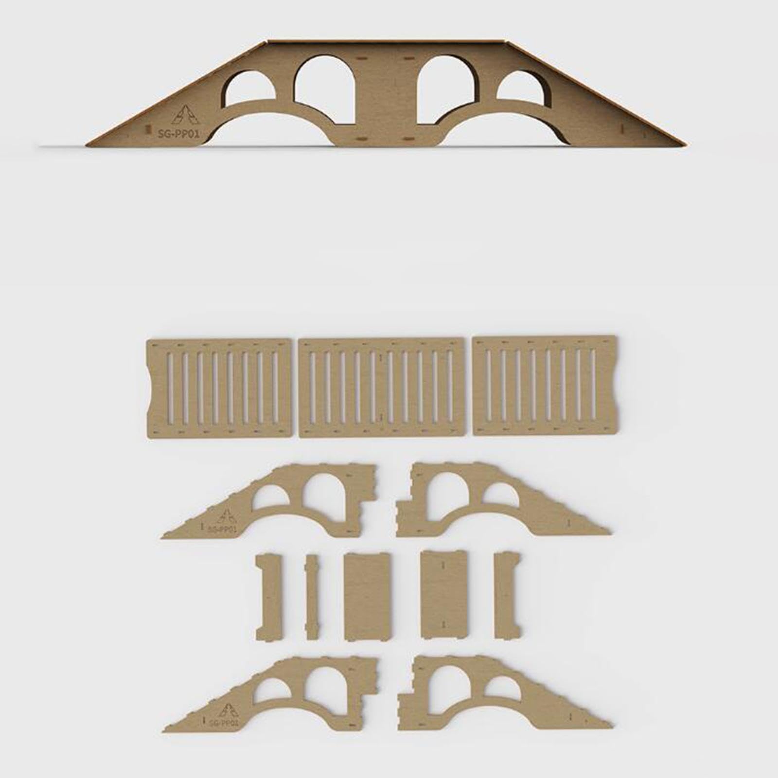 Puente de Obstáculos, Rampa Accesoria de Madera en Miniatura para Vehículos RC con Función de Simulación de Manejo, Adecuada para Juegos de Simulación, Estilo un