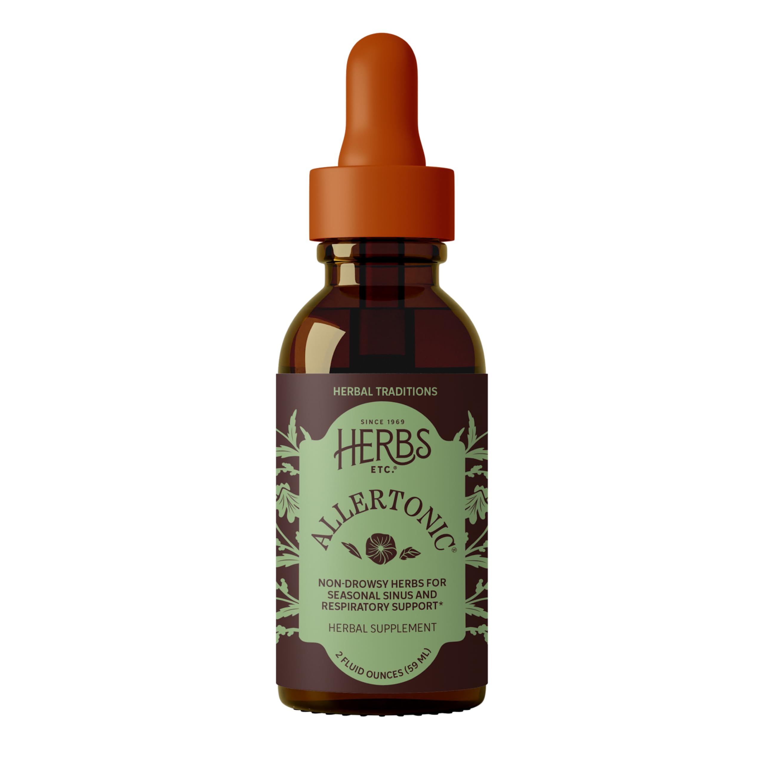 Herbs Etc. Allertonic Classic Liquid Extract, Vegan, 2 fl oz, 59 Servings