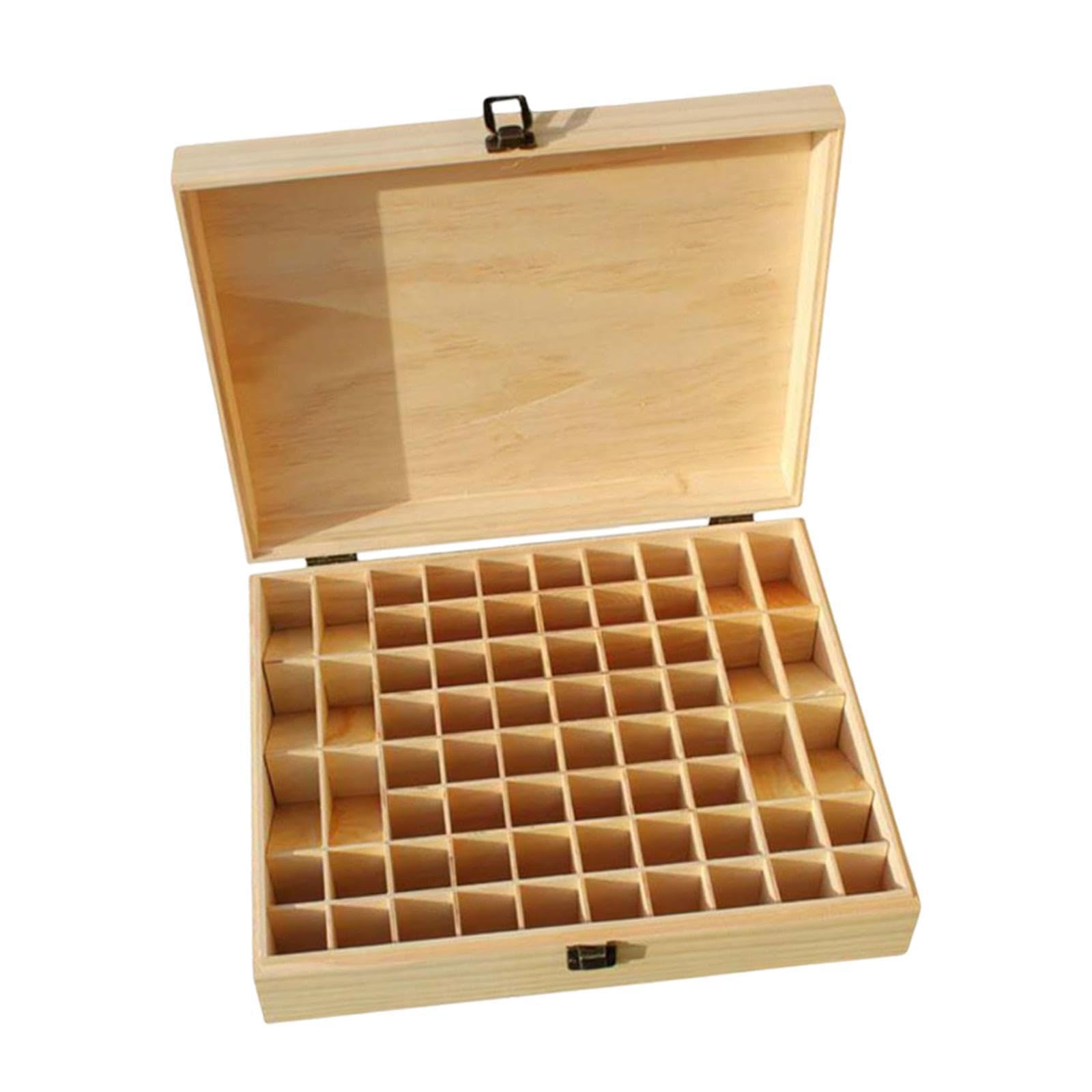 AUYXSSZ 68 Slots Oil Display Case Wooden Structure Organize Nail Varnishes And Oils While Preventing Sun Damage Lipstick Nail Varnish Jewelry Case Display Stand