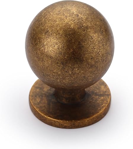 Asidrama 1038 - Paquete de 10 pomos de bronce aceitado para gabinete de cocina, perillas de gabinete de cocina, accesorios para armario de cajones,