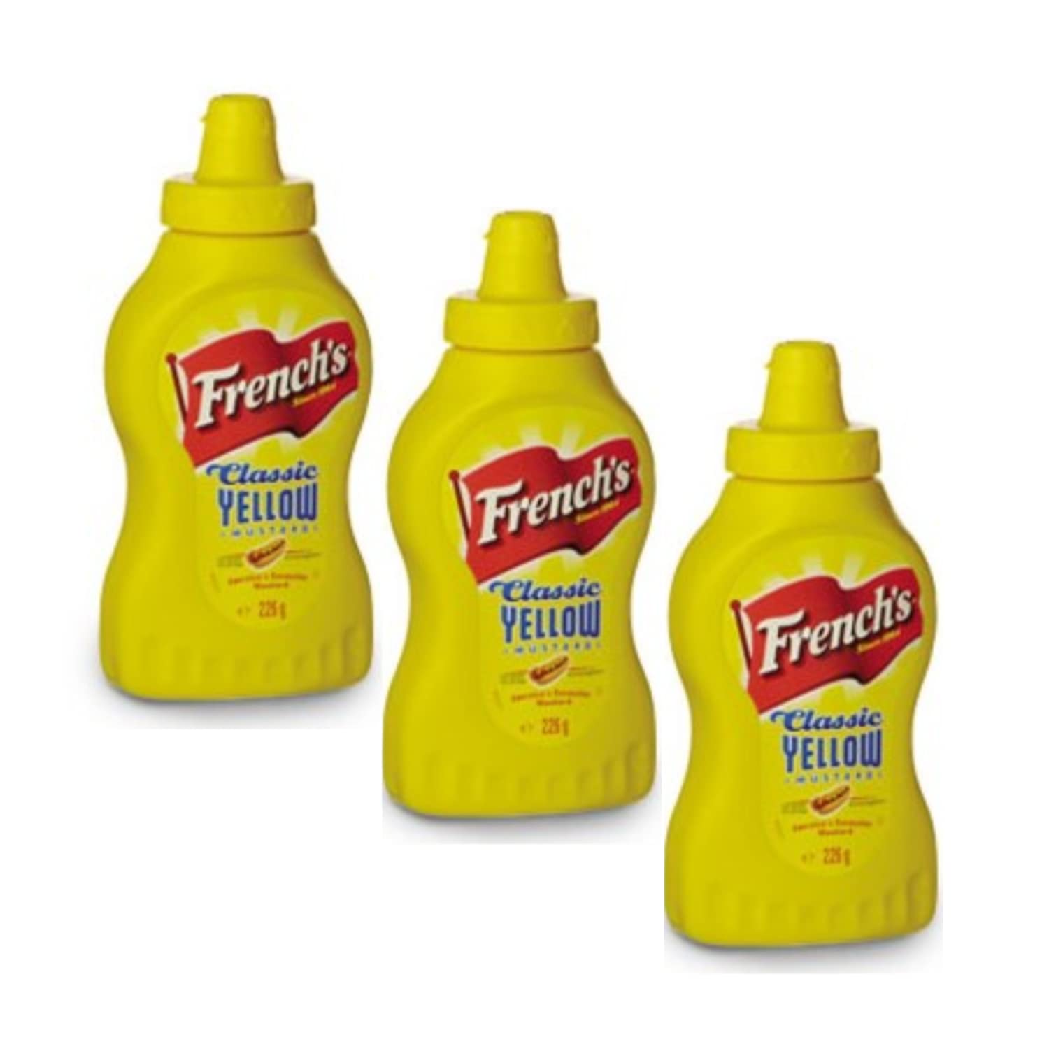 CMC French's Senape Americana | Mostarda americana ideale per hot dog e patatine fritte | Mostarda gialla 3 confezioni da 226 g