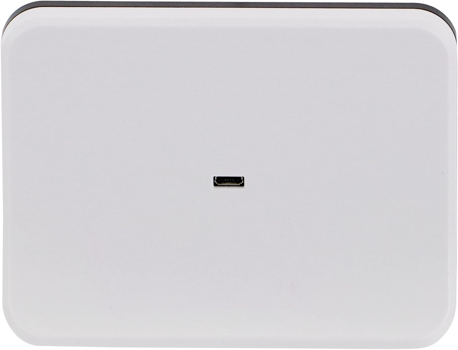 צוריק view of the thermostat showing the USB power input port.