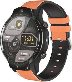 Moniss Air 1 Smart Watch 1.6'' 400 * 400px Full-touch Screen 4G SIM Card Supported Dual Chips&Systems Dual Cameras Full-function Android 9.0 OS 24H Heart Rate Monitor Large Battery 4GB+128GB