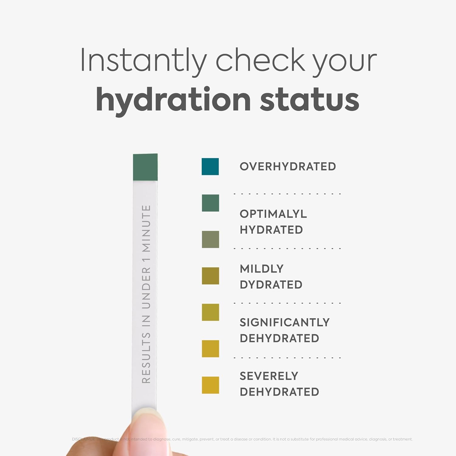 Diagnox Health Hydration Test Strips, Specific Gravity Urine Test Strips to Track Hydration Levels, Instant Results in 45 Seconds, Individually Wrapped Dehydration Testing Kit, 30 Tests - Image 5