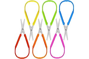 6Pack Mini Loop Scissors for Kids with Special Needs