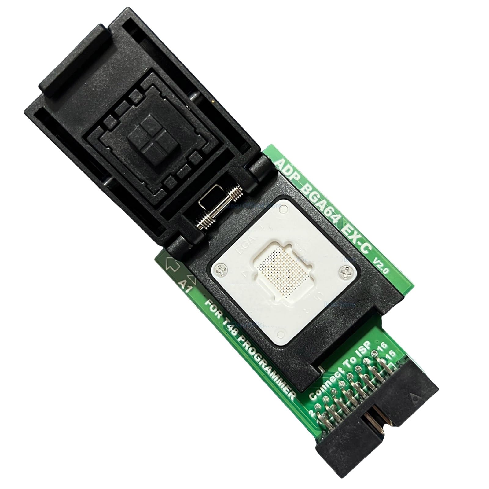 BGA64 Presa di prova per programmatori specifici T48 Forma ad alta precisione Sonde durevoli per ingegneri elettronici Posizionamento preciso del chip
